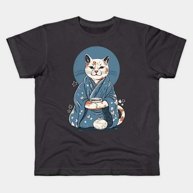 Sake Lover Kids T-Shirt by VickiKraviz